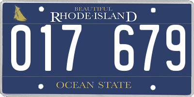 RI license plate 017679