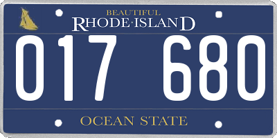 RI license plate 017680