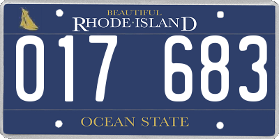 RI license plate 017683