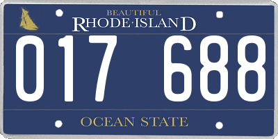 RI license plate 017688