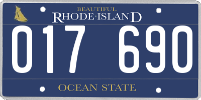 RI license plate 017690