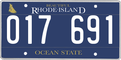 RI license plate 017691