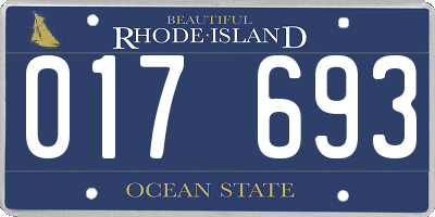 RI license plate 017693