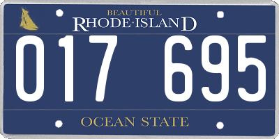 RI license plate 017695