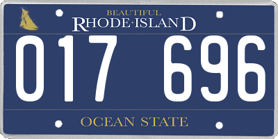 RI license plate 017696