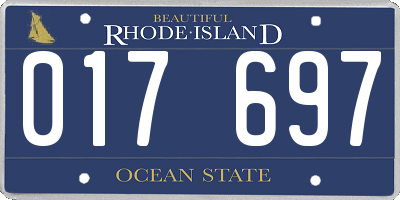 RI license plate 017697