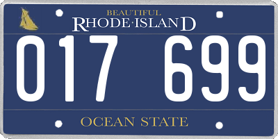 RI license plate 017699