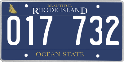 RI license plate 017732