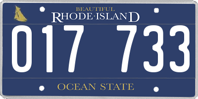 RI license plate 017733