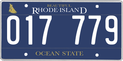 RI license plate 017779