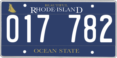 RI license plate 017782