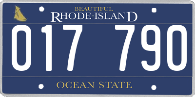 RI license plate 017790