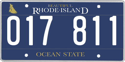 RI license plate 017811