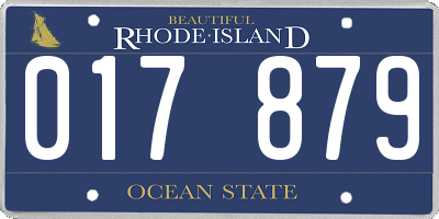 RI license plate 017879