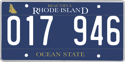 RI license plate 017946