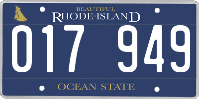 RI license plate 017949