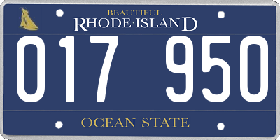 RI license plate 017950