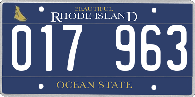 RI license plate 017963