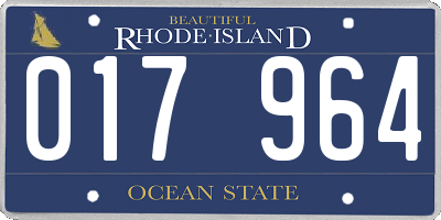 RI license plate 017964