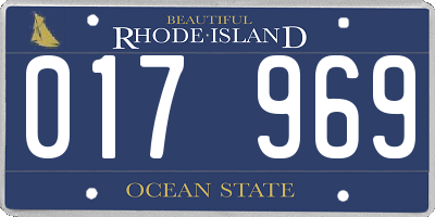 RI license plate 017969