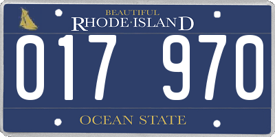 RI license plate 017970