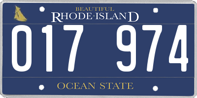 RI license plate 017974