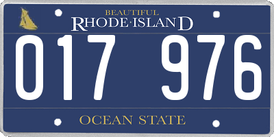 RI license plate 017976