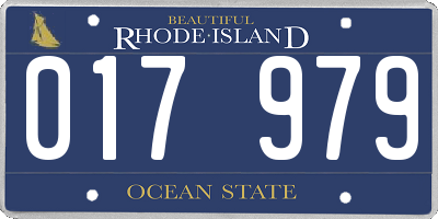 RI license plate 017979