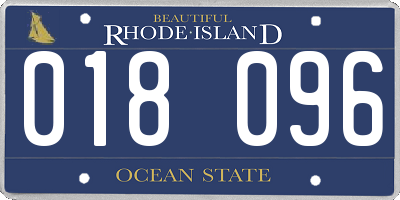 RI license plate 018096
