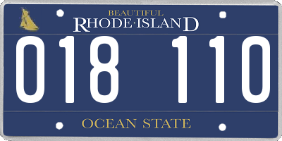 RI license plate 018110