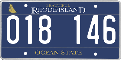 RI license plate 018146