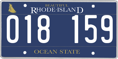 RI license plate 018159