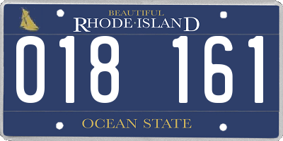 RI license plate 018161