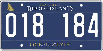 RI license plate 018184