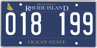 RI license plate 018199