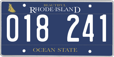 RI license plate 018241