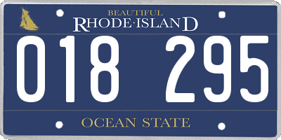 RI license plate 018295