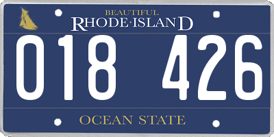 RI license plate 018426