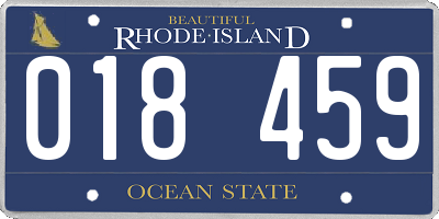 RI license plate 018459