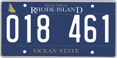 RI license plate 018461