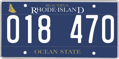 RI license plate 018470