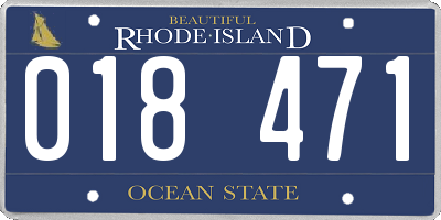 RI license plate 018471
