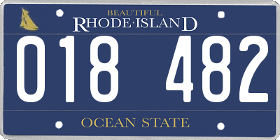 RI license plate 018482