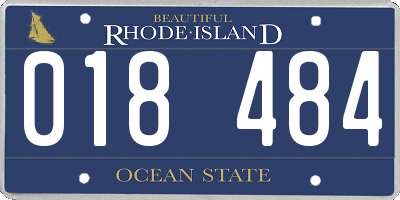 RI license plate 018484