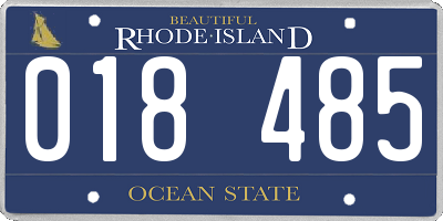 RI license plate 018485