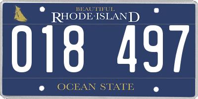 RI license plate 018497