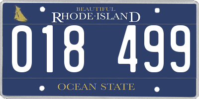 RI license plate 018499