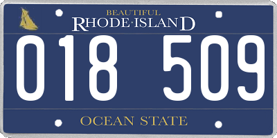 RI license plate 018509