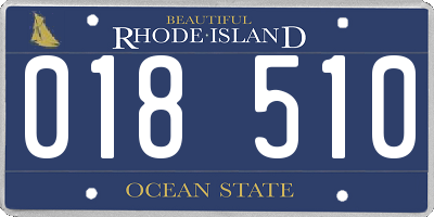 RI license plate 018510