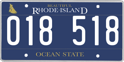 RI license plate 018518